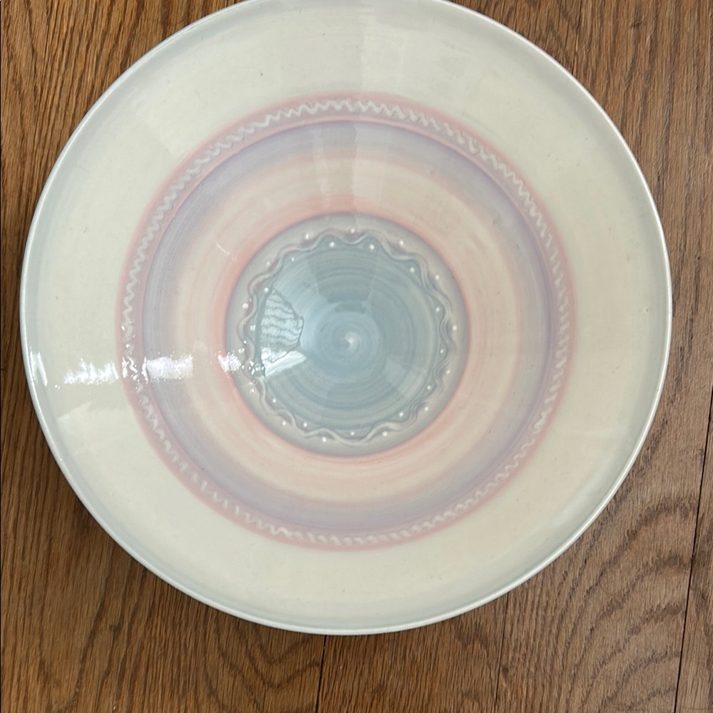 Pastel Ceramic Decorative Plate by Debra Swauger